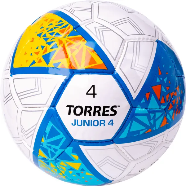 Мяч футб. TORRES Junior-4, F323804, р.4,глянц.ПУ, 4 сл, 32п, руч.сш, бел-жел-гол за 2&nbsp;070.60 ₽ в Ставрополе