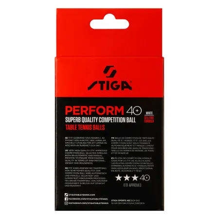 Мяч для наст. тенниса Stiga Perform 3***, 40+, 1113-2110-06, пластик, ITTF Appr., уп.6 шт, бел за 2&nbsp;121.60 ₽ купить в Ставрополе
