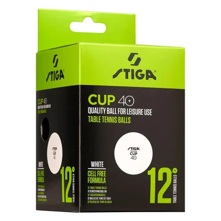 Мяч для наст. тенниса Stiga Cup ABS, 1110-2510-12, диам.40+мм, пластик, упак. 12 шт, белый за 1&nbsp;774.80 ₽ купить в Ставрополе