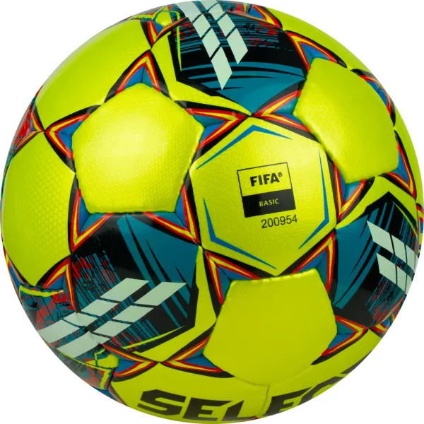 Мяч футзал. SELECT Futsal Mimas, 1053460550, р.4,FIFA Basic, 32 пан, гл.ПУ, руч.сш, жел-сине-красный за 6&nbsp;303.60 ₽ в Ставрополе