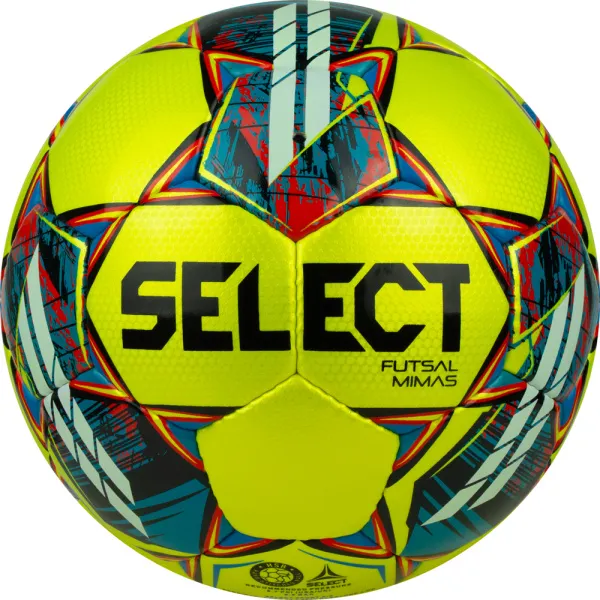 Мяч футзал. SELECT Futsal Mimas, 1053460550, р.4,FIFA Basic, 32 пан, гл.ПУ, руч.сш, жел-сине-красный за 6&nbsp;303.60 ₽ в Ставрополе