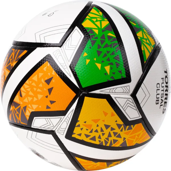 Мяч футзал. TORRES Futsal Club, FS323764, р.4, 10 пан. ПУ, 4 под. сл, гибрид. сш. бело-зел-оранж за 2&nbsp;264.40 ₽ в Ставрополе