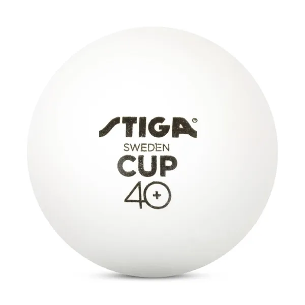 Мяч для наст. тенниса Stiga Cup ABS, 1110-2510-12, диам.40+мм, пластик, упак. 12 шт, белый за 1&nbsp;774.80 ₽ в Ставрополе