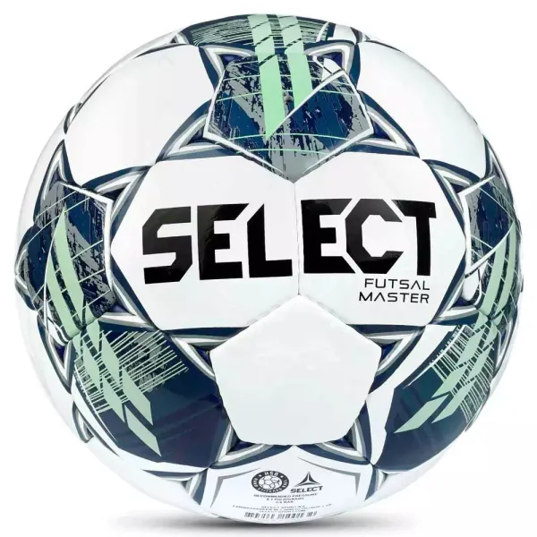 Мяч футзал. SELECT Futsal Master Shiny V22, 1043460004, р.4, Basic,32п, гл.ПУ, руч.сш,бел-син-зел за 7&nbsp;539.50 ₽ в Ставрополе