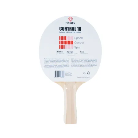 Ракетка для н/т TORRES Control 10, TT0001, для начинающих, накладка 1,5 мм, конич. ручка за 426.70 ₽ купить в Ставрополе
