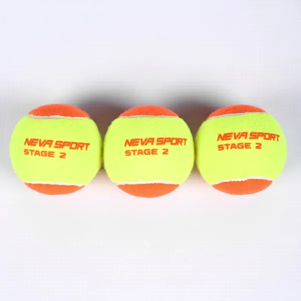 Мяч теннисный детский NS Orange, 5021005, уп.3 шт, резина, шерть, нейлон, желто-оранжевый за 613.70 ₽ в Ставрополе